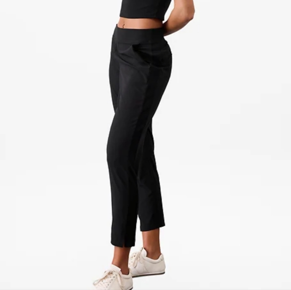 Athleta Pants - ATHLETA Brooklyn Ankle Pant 6 Black Mid Rise Lightweight Outdoor Summer Hiking